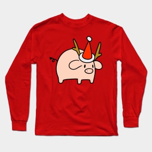 Reindeer Pig Long Sleeve T-Shirt